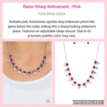 Load image into Gallery viewer, Paparazzi Razor-Sharp Refinement - Pink - Necklace &amp; Earrings