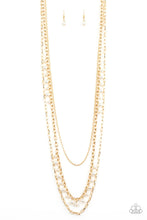 Load image into Gallery viewer, Paparazzi Pearl Pageant - Gold - Necklace and matching Earrings - $5 Jewelry With Ashley Swint