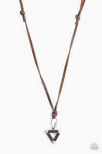 Paparazzi Canyon Conqueror - Brown - Triangular Pendant - Urban Necklace - $5 Jewelry With Ashley Swint