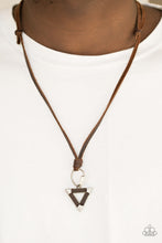 Load image into Gallery viewer, Paparazzi Canyon Conqueror - Brown - Triangular Pendant - Urban Necklace - $5 Jewelry With Ashley Swint