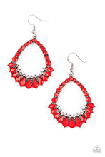 Load image into Gallery viewer, Paparazzi Crystal Waters - Red Beads - Teardrop Earrings - $5 Jewelry With Ashley Swint