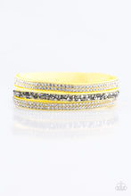 Load image into Gallery viewer, Paparazzi Mega Glam - Yellow Wrap Bracelet - $5 Jewelry With Ashley Swint