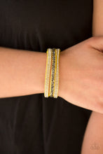 Load image into Gallery viewer, Paparazzi Mega Glam - Yellow Wrap Bracelet - $5 Jewelry With Ashley Swint