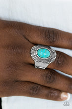 Load image into Gallery viewer, Paparazzi Modern Mesa - Blue Turquoise Stone - Silver Ring - $5 Jewelry With Ashley Swint