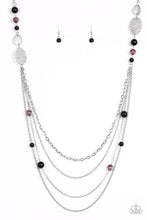 Load image into Gallery viewer, Paparazzi The SUMMERTIME Of Your Life! - Black Beads - Silver Necklace &amp; Earrings - $5 Jewelry With Ashley Swint