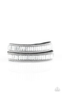 Paparazzi True GLITZ - Black - Rhinestones Wrap Bracelet - $5 Jewelry With Ashley Swint