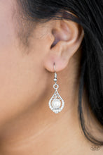 Load image into Gallery viewer, Paparazzi Westminster Waltz - White Pearl - Rhinestones - Earrings - $5 Jewelry With Ashley Swint