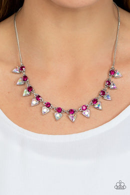 Paparazzi Razor-Sharp Refinement - Pink - Necklace & Earrings