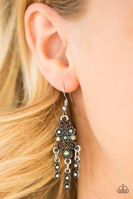 Paparazzi Spring Bling - Green - Earrings