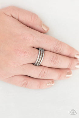 Paparazzi Center Court - Silver - Dainty Band Ring
