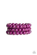 Load image into Gallery viewer, Paparazzi Chroma Collision - Purple Plum Beads - Stretchy band Bracelet - $5 Jewelry With Ashley Swint