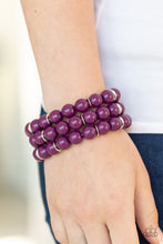 Load image into Gallery viewer, Paparazzi Chroma Collision - Purple Plum Beads - Stretchy band Bracelet - $5 Jewelry With Ashley Swint