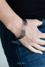 Load image into Gallery viewer, Paparazzi Waverunner - Black Gunmetal - Zigzag Bars - Bracelet - $5 Jewelry With Ashley Swint