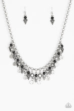 Load image into Gallery viewer, Paparazzi Jurassic Jamboree - Black Bead - Silver Necklace and matching Earrings - $5 Jewelry with Ashley Swint