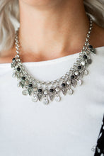 Load image into Gallery viewer, Paparazzi Jurassic Jamboree - Black Bead - Silver Necklace and matching Earrings - $5 Jewelry with Ashley Swint