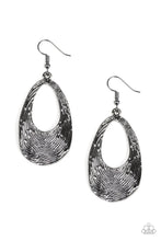 Load image into Gallery viewer, Paparazzi Mean Sheen - Black Gunmetal - Earrings - $5 Jewelry With Ashley Swint