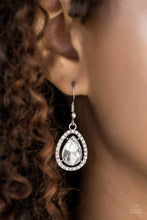 Load image into Gallery viewer, Paparazzi - A One-GLAM Show - White - Earrings