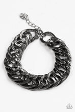 Load image into Gallery viewer, Paparazzi Bronx Bravado - Black - Bracelet