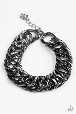 Paparazzi Bronx Bravado - Black - Bracelet