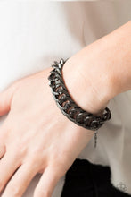 Load image into Gallery viewer, Paparazzi Bronx Bravado - Black - Bracelet