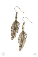 Load image into Gallery viewer, Paparazzi Gleaming Glider - Brass - Earrings