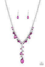 Load image into Gallery viewer, Paparazzi Crystal Couture - Purple - Crystal Faceted Beads - Silver Chain Necklace &amp; Earrings - $5 Jewelry With Ashley Swint