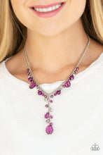 Load image into Gallery viewer, Paparazzi Crystal Couture - Purple - Crystal Faceted Beads - Silver Chain Necklace &amp; Earrings - $5 Jewelry With Ashley Swint