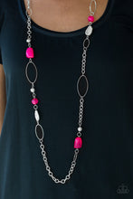 Load image into Gallery viewer, Paparazzi Popular Demand - Pink Beads - Silver Necklace and matching Earrings - $5 Jewelry With Ashley Swint