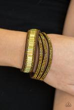 Load image into Gallery viewer, Paparazzi Just In SHOWTIME - Brass - Double wrap Rhinestone Bracelet - $5 Jewelry With Ashley Swint