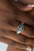 Load image into Gallery viewer, Paparazzi Oceanic Bliss - Blue Rhinestone - Silver Ring - $5 Jewelry With Ashley Swint