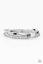Load image into Gallery viewer, Paparazzi Uniquely Upscale - Black Gems - Set of 4 - Stretchy Band Bracelets - $5 Jewelry With Ashley Swint