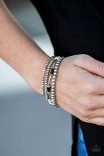 Load image into Gallery viewer, Paparazzi Uniquely Upscale - Black Gems - Set of 4 - Stretchy Band Bracelets - $5 Jewelry With Ashley Swint