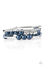 Load image into Gallery viewer, Paparazzi New Adventures - Blue - Set of 3 Stretchy Band Bracelets - $5 Jewelry with Ashley Swint