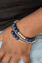 Load image into Gallery viewer, Paparazzi New Adventures - Blue - Set of 3 Stretchy Band Bracelets - $5 Jewelry with Ashley Swint