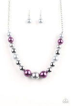 Load image into Gallery viewer, Paparazzi Take Note - Multi - Silver, Purple and Gray Beads - Necklace and matching Earrings - $5 Jewelry With Ashley Swint