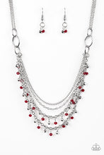 Load image into Gallery viewer, Paparazzi Financially Fabulous - Red - Necklace and matching Earrings - $5 Jewelry With Ashley Swint