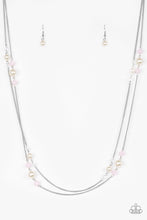 Load image into Gallery viewer, Paparazzi Spring Splash - Pink - Silver Necklace and matching Earrings - $5 Jewelry With Ashley Swint