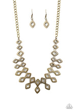 Load image into Gallery viewer, Paparazzi Geocentric - Brass - Necklace &amp; Earrings - $5 Jewelry with Ashley Swint