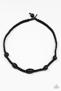 Paparazzi Lone Rock - Black Lava Rock Necklace - $5 Jewelry With Ashley Swint