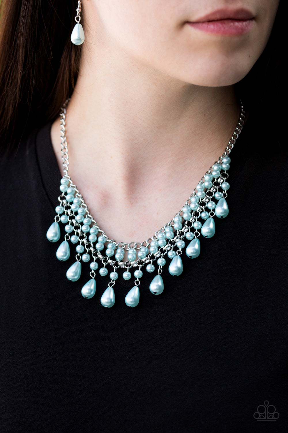 Blue pearl necklace clearance paparazzi