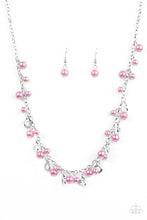 Load image into Gallery viewer, Paparazzi Elegant Ensemble - Purple Pearls - Silver Chain Necklace and matching Earrings - $5 Jewelry With Ashley Swint