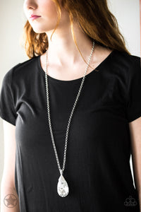 PAPARAZZI Spellbinding Sparkle - White - BLOCKBUSTER - $5 Jewelry with Ashley Swint