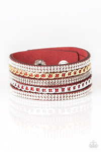 Paparazzi Fashion Fiend - Red - Snap Bracelet