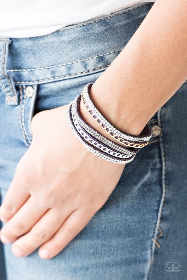 Paparazzi Fashion Fiend - Purple - Snap Bracelet
