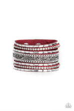 Load image into Gallery viewer, Paparazzi - Rhinestone Rumble - Red - Bracelet