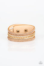 Load image into Gallery viewer, Paparazzi - Rollin In Rhinestones - Gold - Bracelet