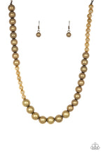 Load image into Gallery viewer, Paparazzi Power To The People - Brass - Necklace &amp; Earrings - $5 Jewelry with Ashley Swint