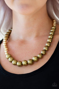 Paparazzi Power To The People - Brass - Necklace & Earrings - $5 Jewelry with Ashley Swint