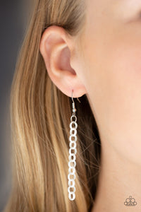 Paparazzi Turn Up The Volume - White - Necklace & Earrings - $5 Jewelry with Ashley Swint