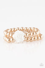 Load image into Gallery viewer, Paparazzi Posh and Posy - Brown Pearls - White Rose - Bracelet - $5 Jewelry With Ashley Swint